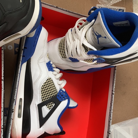 White/blue/black Jordan 4s & Black/blue Jordan 4’s main image 6